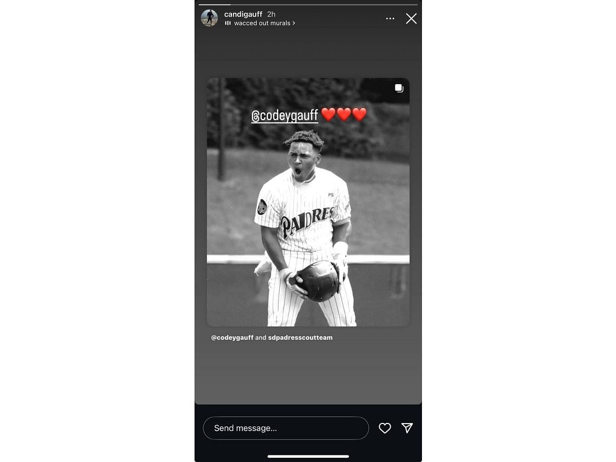 Candi Gauff's Instagram story